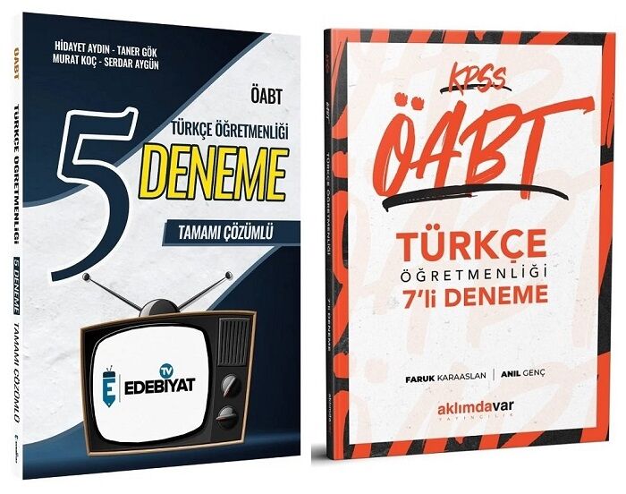SÜPER FİYAT Edebiyat TV + Aklımdavar ÖABT Türkçe 5+7 Deneme 2 li Set Edebiyat TV + Aklımdavar Yayınları