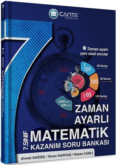 Çanta 7. Sınıf Matematik Zaman Ayarlı Kazanım Soru Bankası Çanta Yayınları