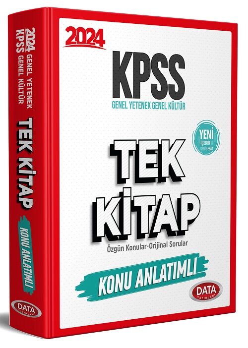 Data 2024 KPSS Genel Yetenek Genel Kültür Konu Anlatımlı Tek Kitap Data Yayınları