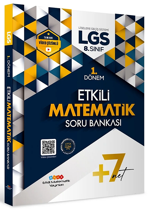 Etkili Matematik 8. Sınıf LGS Matematik 1. Dönem Soru Bankası Etkili Matematik Yayınları