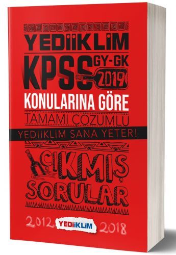 SÜPER FİYAT Yediiklim 2019 KPSS Genel Yetenek Genel Kültür Çıkmış Sorular Konularına Göre Çözümlü Yediiklim Yayınları