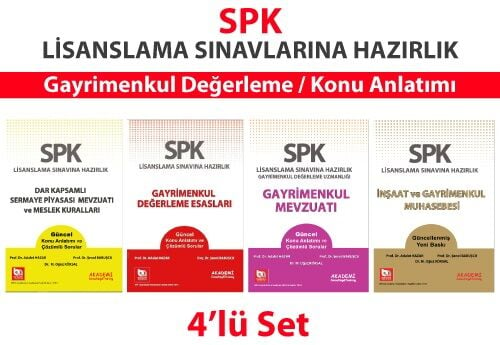 Akademi SPK Gayrimenkul Değerleme Konu Anlatımlı 4 lü Set Akademi Consulting Yayınları