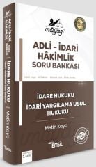 Temsil 2024 Adli İdari Hakimlik İdare Hukuku, İdari Yargılama Usul Hukuku İMTİYAZ Soru Bankası Çözümlü 7. Baskı - Metin Kaya Temsil Kitap Yayınları