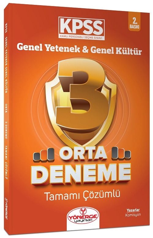 Yönerge KPSS Genel Yetenek Genel Kültür Orta 3 Deneme Çözümlü Yönerge Yayınları