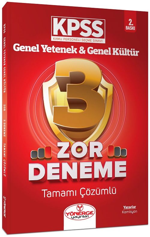 Yönerge KPSS Genel Yetenek Genel Kültür Zor 3 Deneme Çözümlü Yönerge Yayınları