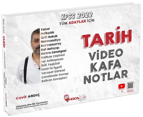 SÜPER FİYAT Hoca Kafası 2022 KPSS Tarih Video Kafa Notlar - Cavit Ardıç Hoca Kafası Yayınları