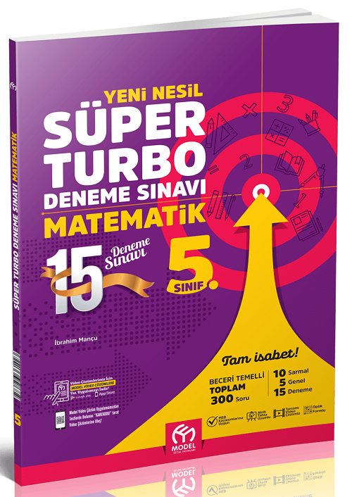Model 5. Sınıf Matematik Süper Turbo 15 Deneme Model Eğitim Yayınları