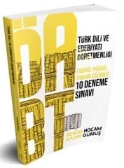 Benim Hocam 2019 ÖABT Türk Dili ve Edebiyatı Öğretmenliği 10 Deneme Çözümlü Kadir Gümüş Benim Hocam Yayınları