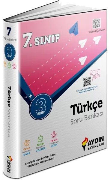 Aydın 7. Sınıf Türkçe 3 Adım Soru Bankası Video Çözümlü Aydın Yayınları