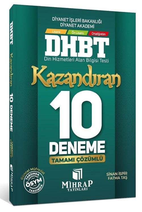 Mihrap DHBT Tüm Adaylar Kazandıran 10 Deneme - Sinan İspir Mihrap Yayınları