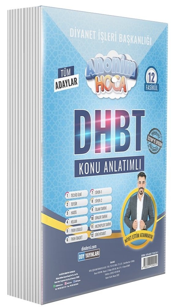 DDY Yayınları DHBT Anonim Hoca Konu Anlatımlı Set - Çetin Zencir DDY Yayınları