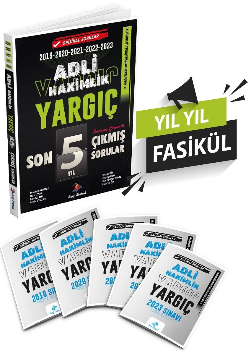 Dizgi Kitap YARGIÇ Adli Hakimlik Son 5 Yıl Çıkmış Sorular Çözümlü Dizgi Kitap