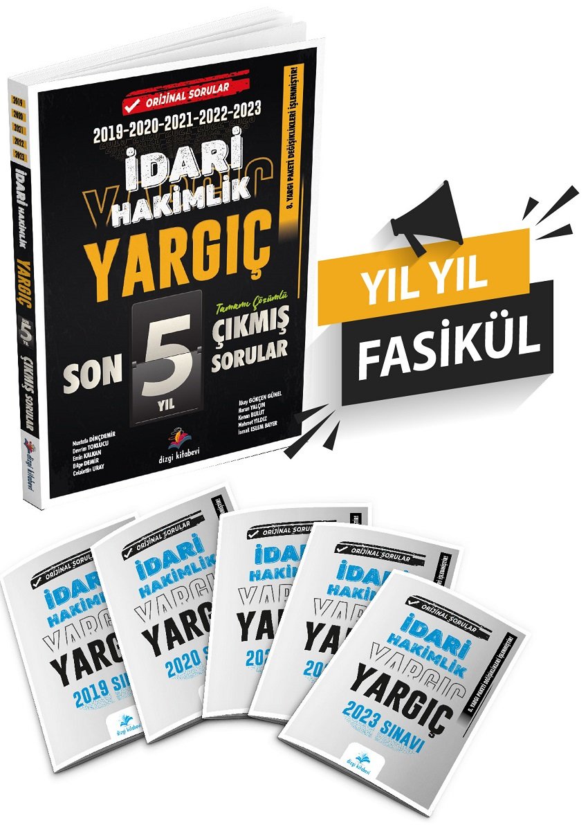 Dizgi Kitap YARGIÇ İdari Hakimlik Son 5 Yıl Çıkmış Sorular Çözümlü Dizgi Kitap