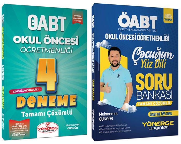 Yönerge ÖABT Okul Öncesi Soru + 4 Deneme 2 li Set - Muhammet Güngör Yönerge Yayınları