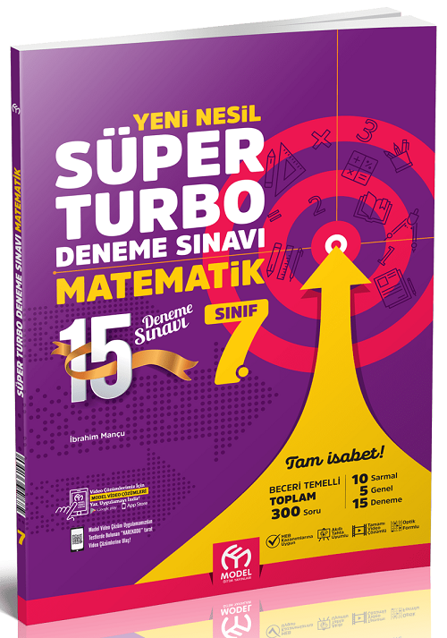 Model 7. Sınıf Matematik Süper Turbo 15 Deneme Model Eğitim Yayınları