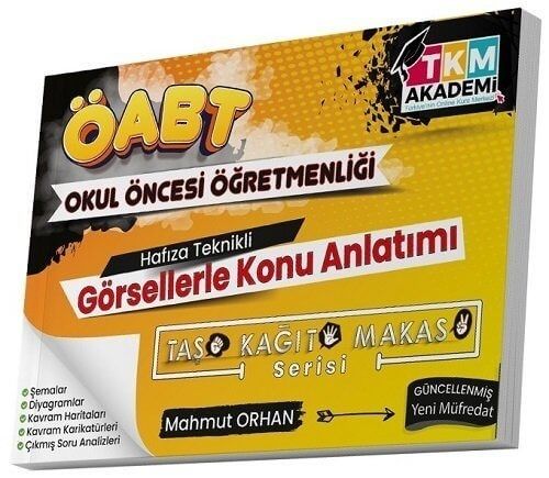 SÜPER FİYAT TKM Akademi 2022 ÖABT Okul Öncesi Hafıza Teknikli Görsellerle Konu Anlatımı - Mahmut Orhan TKM Akademi