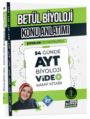 KR Akademi YKS AYT Betül Biyoloji 54 Günde Şifre ve Taktiklerle Konu Anlatımı Video Kamp Kitabı KR Akademi Yayınları