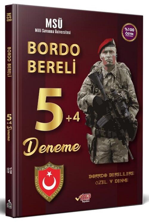 Takip MSÜ Bordo Bereli 5+4 Deneme Dijital Çözümlü Takip Yayınları