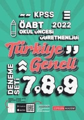 Pegem 2022 ÖABT Okul Öncesi Öğretmenliği Türkiye Geneli 3 Deneme (7-8-9) Pegem Akademi Yayınları