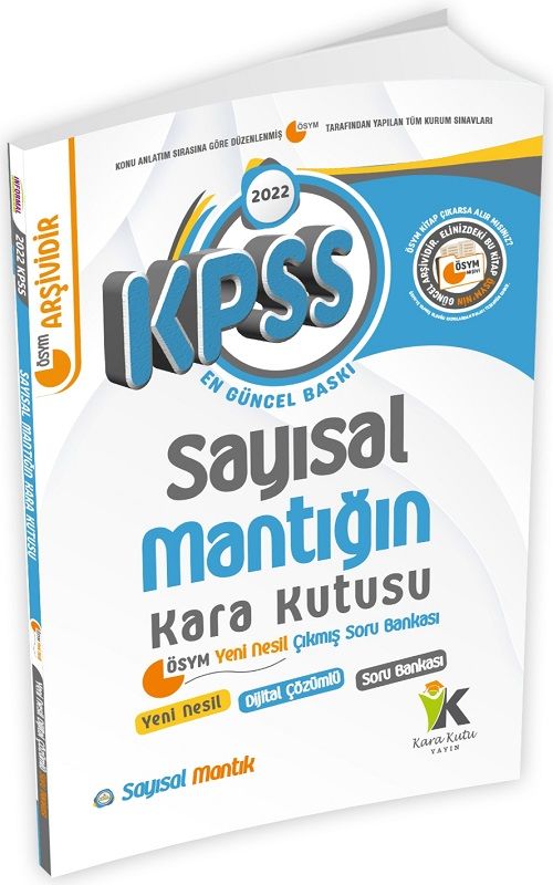 SÜPER FİYAT İnformal 2022 KPSS Sayısal Mantığın Kara Kutusu Çıkmış Sorular Soru Bankası İnformal Yayınları