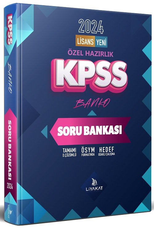 Liyakat 2024 KPSS Genel Yetenek Genel Kültür Banko Soru Bankası Dijital Çözümlü Liyakat Yayınları