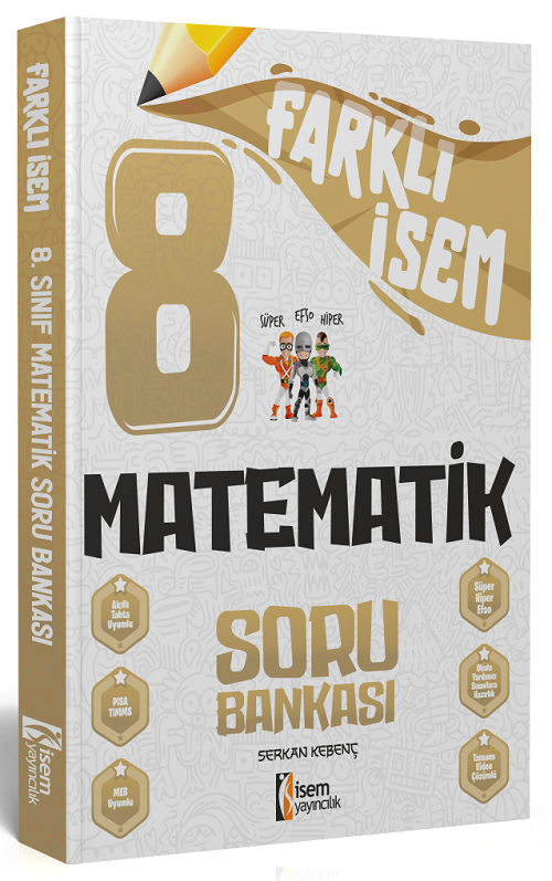 İsem 8. Sınıf Farklı İsem Matematik Soru Bankası İsem Yayıncılık