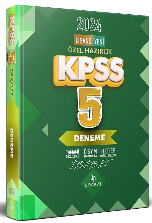 Liyakat 2024 KPSS Genel Yetenek Genel Kültür İsabet 5 Deneme Çözümlü Liyakat Yayınları