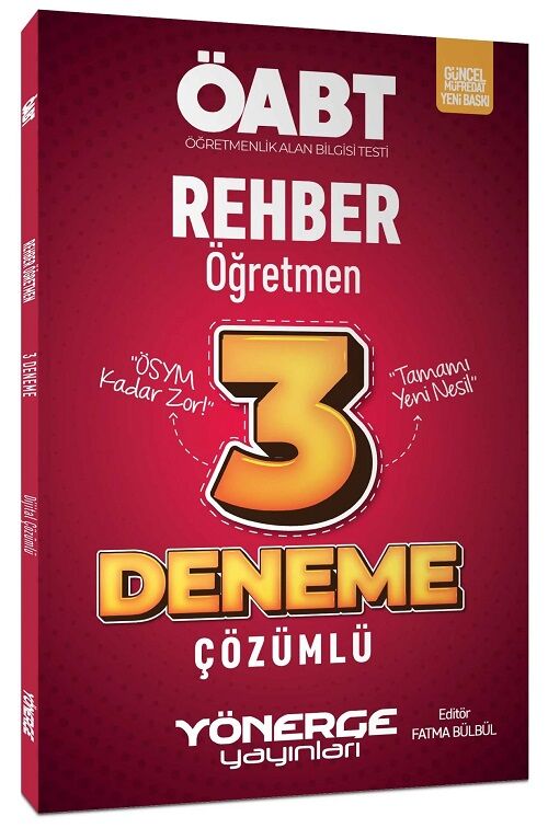 Yönerge ÖABT Rehber Öğretmen 3 Deneme Çözümlü - Fatma Bülbül Yönerge Yayınları