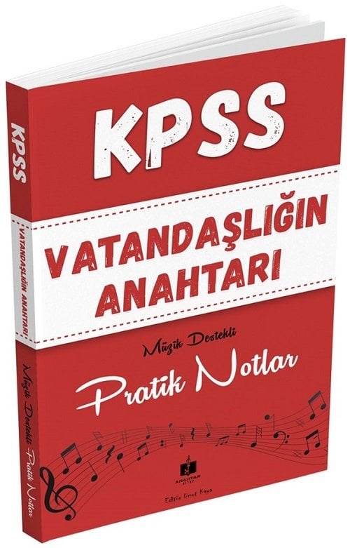 Anahtar Kitap KPSS Vatandaşlığın Anahtarı Müzik Destekli Pratik Notlar - Umut Kaya Anahtar Kitap