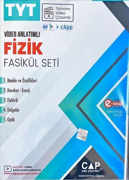 Çap Yayınları YKS TYT Fizik Seti Video Çözümlü Çap Yayınları