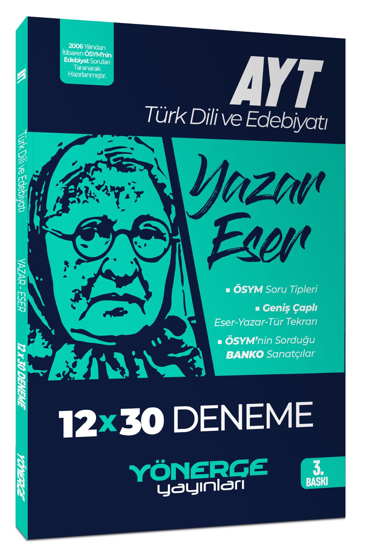Yönerge YKS AYT Türk Dili ve Edebiyatı Yazar Eser 12x30 Deneme Yönerge Yayınları