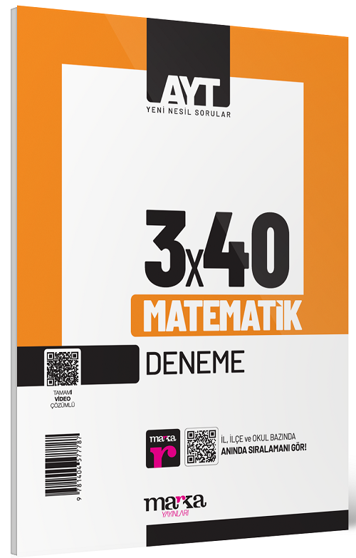 Marka 2024 YKS AYT Matematik 3x40 Deneme Marka Yayınları