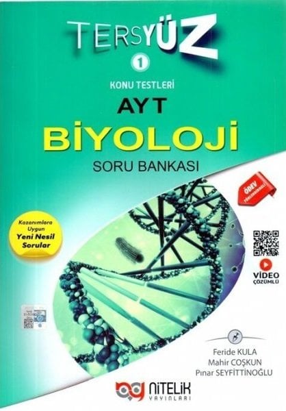 Nitelik YKS AYT Biyoloji Tersyüz Soru Bankası Nitelik Yayınları