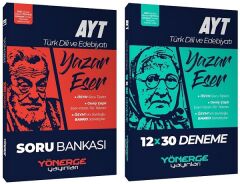 Yönerge YKS AYT Türk Dili ve Edebiyatı Yazar Eser Soru + 12 Deneme 2 li Set Yönerge Yayınları