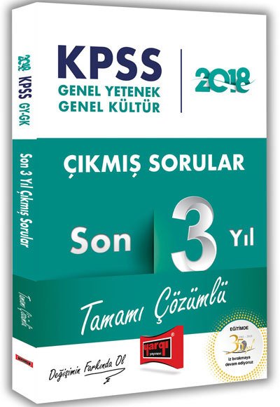 Yargı 2018 KPSS Genel Yetenek Genel Kültür Son 3 Yıl Çıkmış Sorular Çözümlü Yargı Yayınları