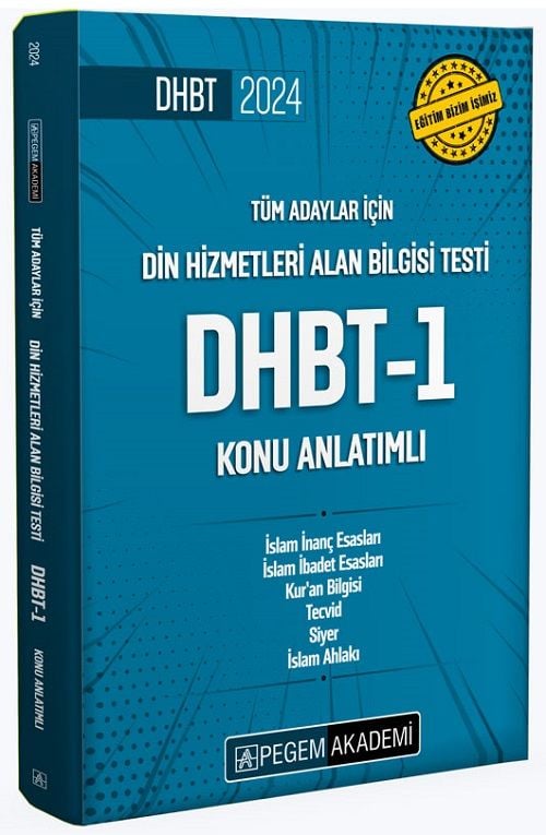 Pegem 2024 DHBT-1 Tüm Adaylar Konu Anlatımlı Pegem Akademi Yayınları