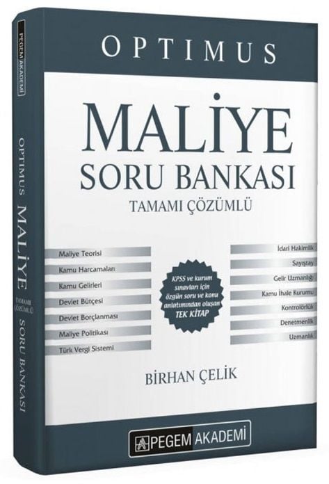 Pegem 2024 KPSS A Grubu Optimus Maliye Soru Bankası Çözümlü Pegem Akademi Yayınları