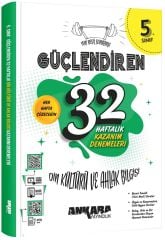 Ankara Yayıncılık 5. Sınıf Din Kültürü ve Ahlak Bilgisi Güçlendiren 32 Haftalık Kazanım Denemeleri Ankara Yayıncılık