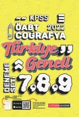 Pegem 2022 ÖABT Coğrafya Öğretmenliği Türkiye Geneli 3 Deneme (7-8-9) Pegem Akademi Yayınları