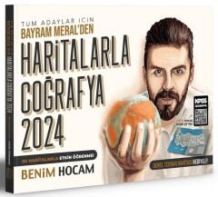 Benim Hocam 2024 KPSS ve Tüm Adaylar Haritalarla Coğrafya - Bayram Meral Benim Hocam Yayınları