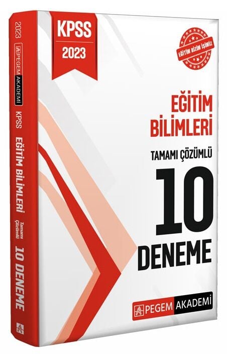 SÜPER FİYAT Pegem 2023 KPSS Eğitim Bilimleri 10 Deneme Çözümlü Pegem Akademi Yayınları