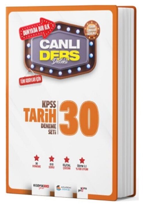 Akademi Denizi KPSS Tarih Canlı Ders Destekli 30 Deneme Çözümlü Akademi Denizi