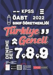 Pegem 2022 ÖABT Sınıf Öğretmenliği Türkiye Geneli 3 Deneme (7-8-9) Pegem Akademi Yayınları