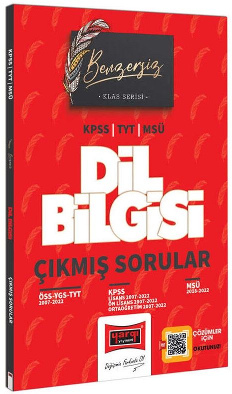 Yargı KPSS TYT MSÜ Benzersiz Dil Bilgisi Çıkmış Sorular Klas Serisi Yargı Yayınları