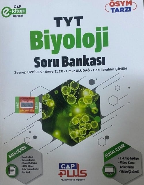 Çap Yayınları YKS TYT Biyoloji Plus Soru Bankası Çap Yayınları