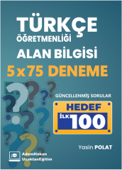 Adem Hakan ÖABT Türkçe Öğretmenliği Alan Bilgisi 5 Deneme - Yasin Polat Adem Hakan UZEM