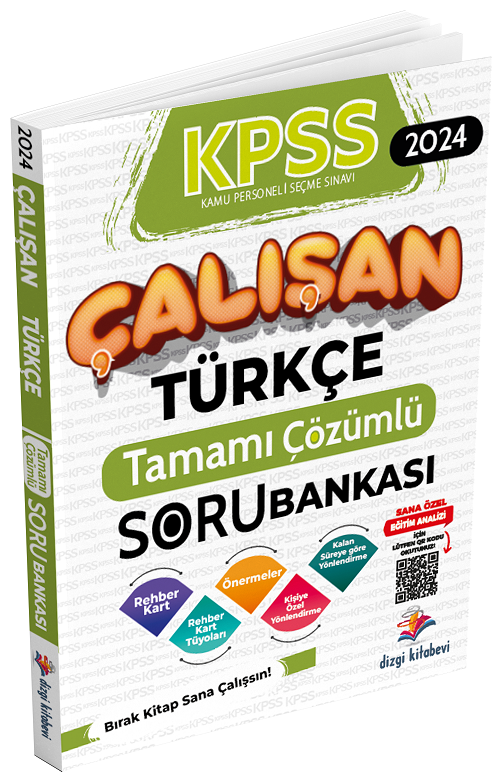 Dizgi Kitap 2024 KPSS Türkçe Çalışan Soru Bankası Çözümlü Dizgi Kitap