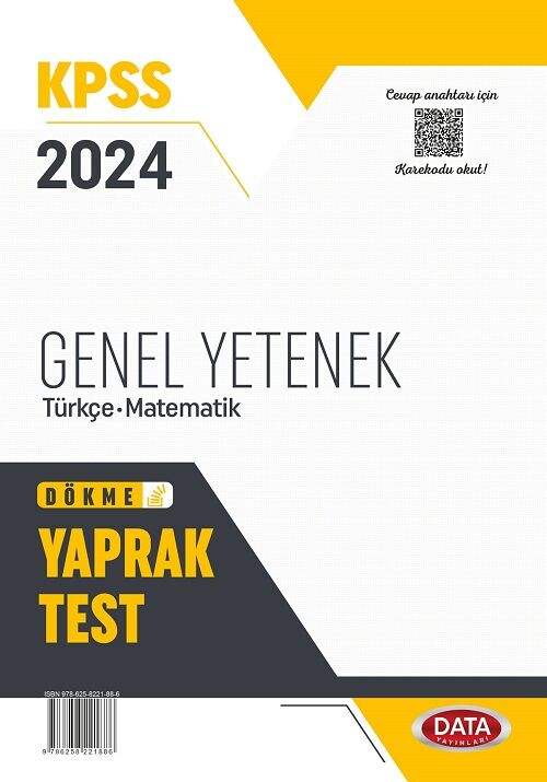 Data 2024 KPSS Genel Yetenek Türkçe-Matematik Yaprak Test Data Yayınları