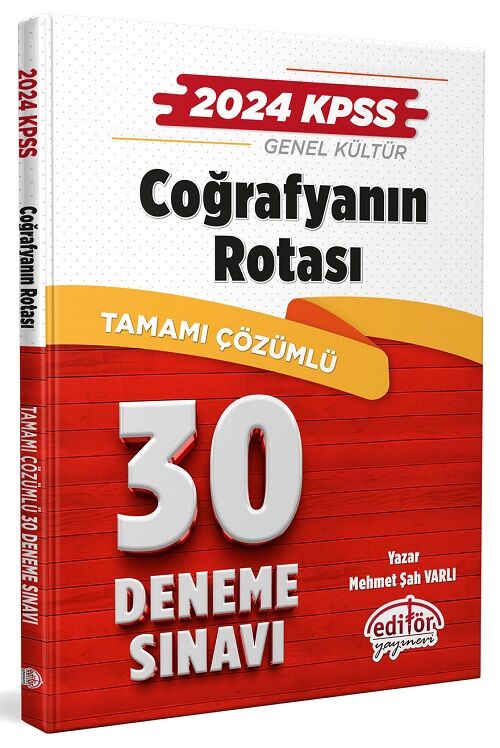 Editör 2024 KPSS Coğrafyanın Rotası 30 Deneme Çözümlü Editör Yayınları