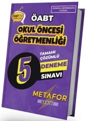 ÖABT TV ÖABT Okul Öncesi Metafor 5 Deneme Çözümlü ÖABT TV Yayınları